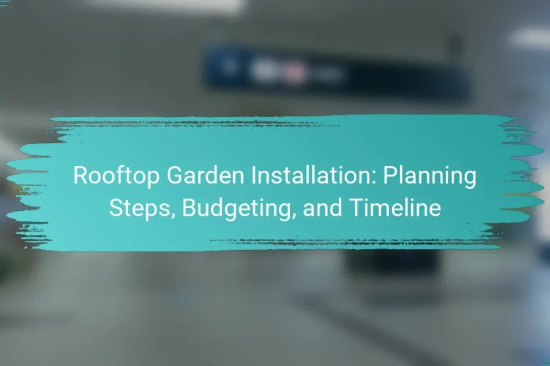 Rooftop Garden Installation: Planning Steps, Budgeting, and Timeline