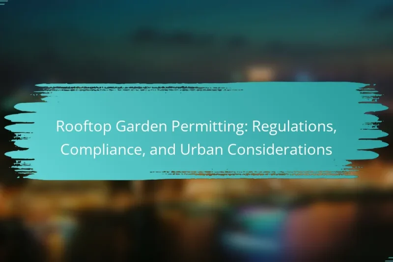 Rooftop Garden Permitting: Regulations, Compliance, and Urban Considerations