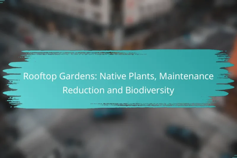 Rooftop Gardens: Native Plants, Maintenance Reduction and Biodiversity
