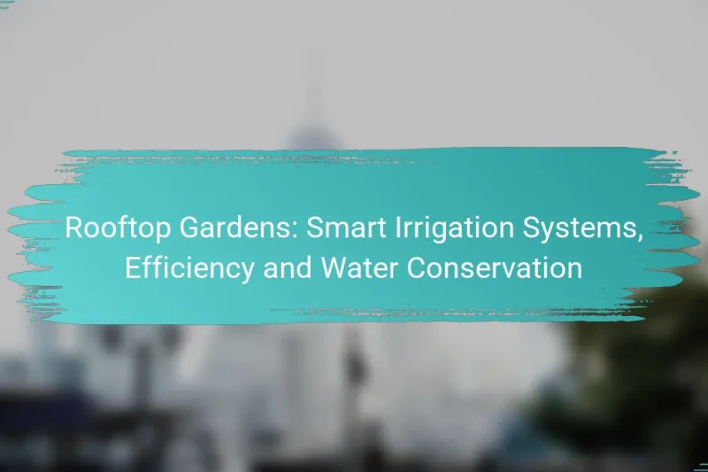 Rooftop Gardens: Smart Irrigation Systems, Efficiency and Water Conservation