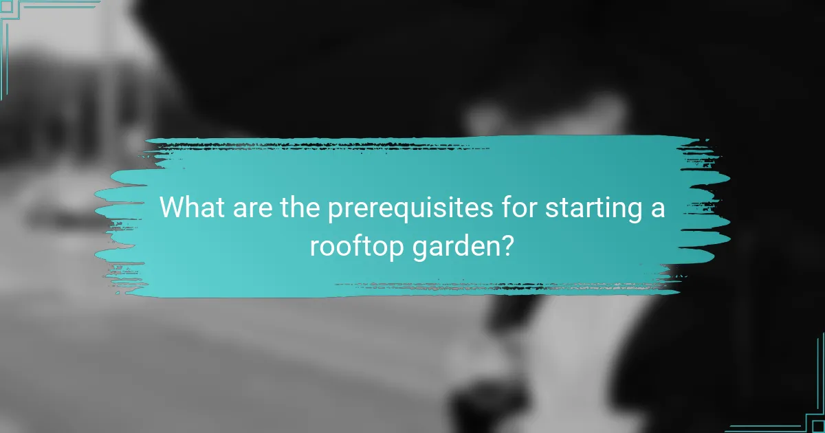 What are the prerequisites for starting a rooftop garden?