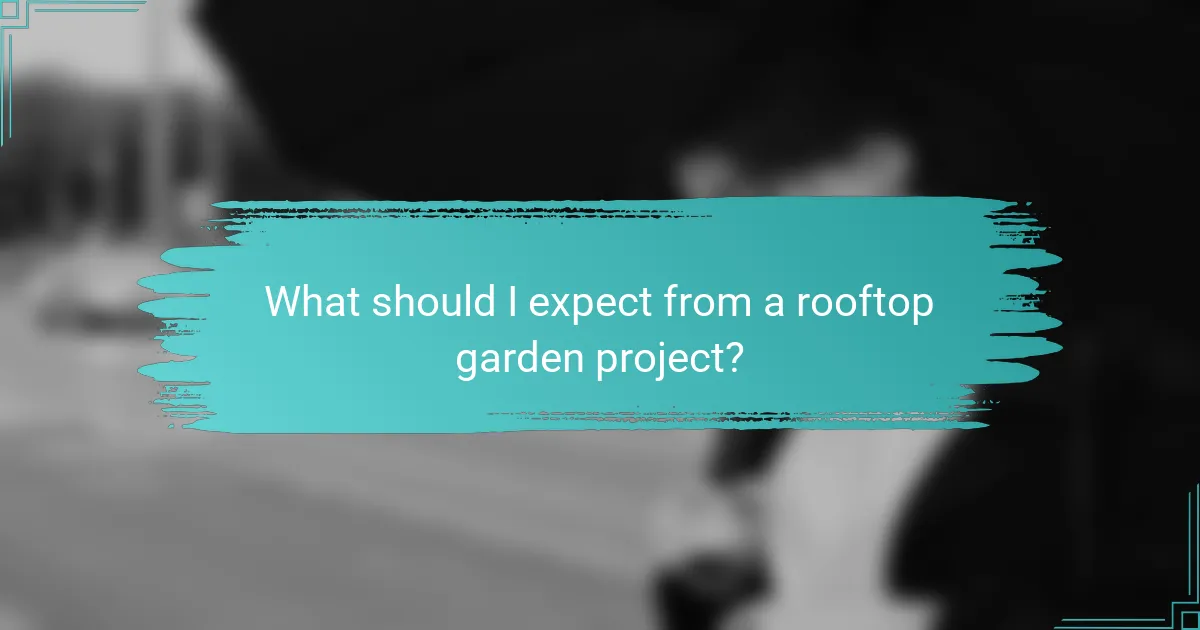 What should I expect from a rooftop garden project?